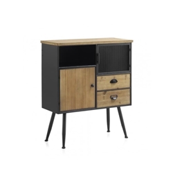 Cómoda metálica sobre madera - Imagen 1