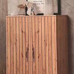 Mueble auxiliar color roble amazonia rayado - Imagen 1