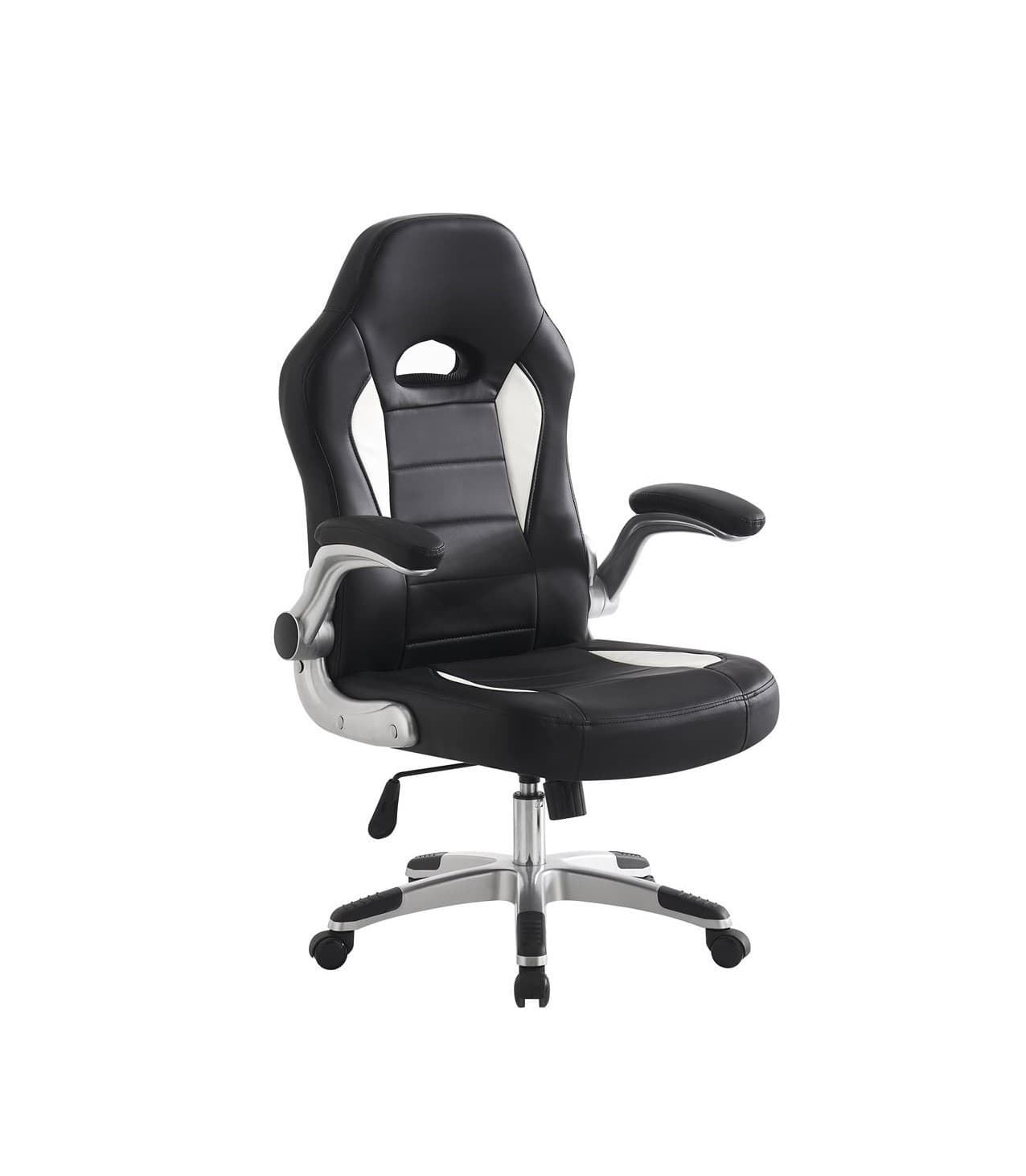 Silla gamer blanco y negro - Imagen 1