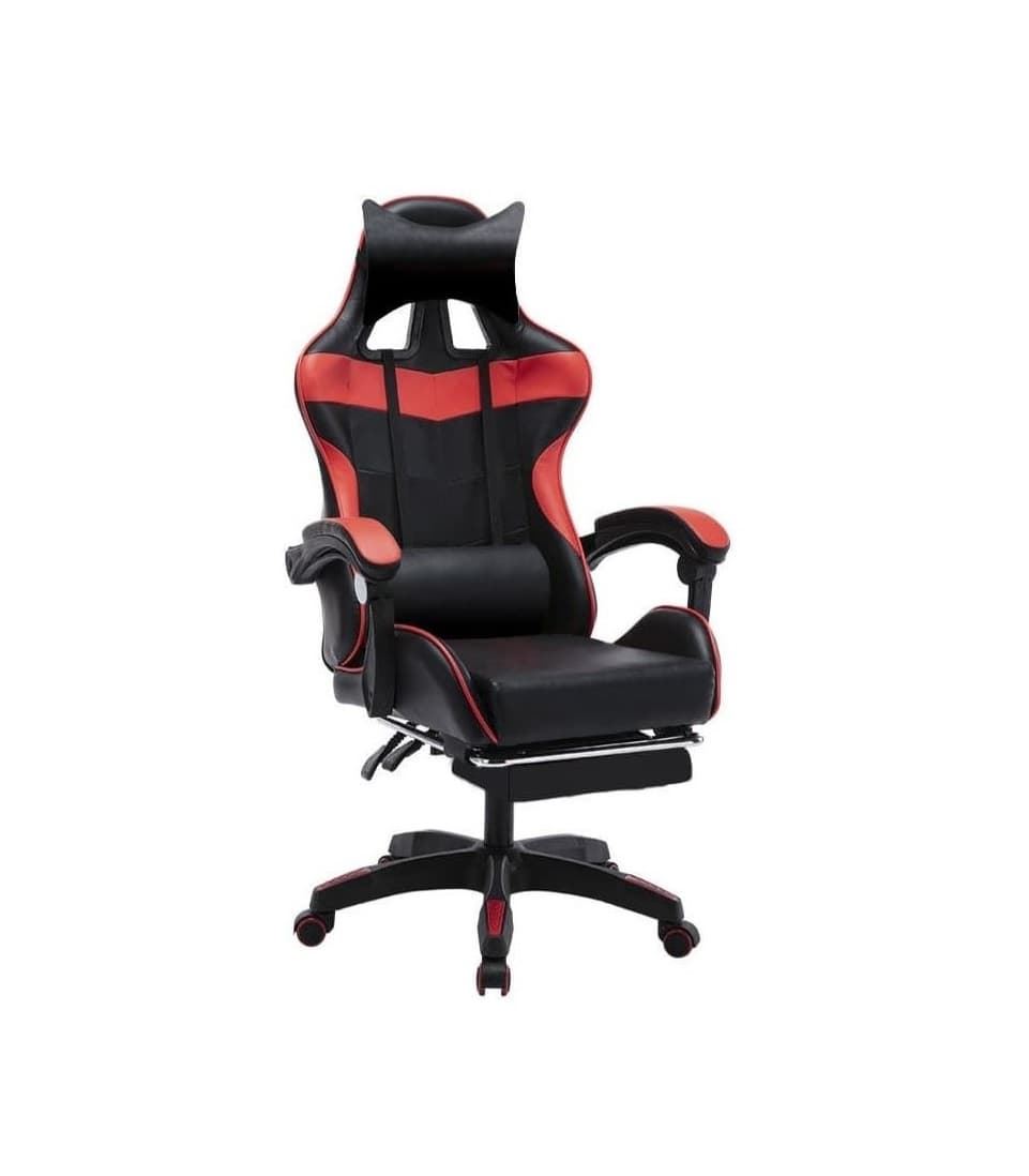 Silla gamer negro y rojo - Imagen 1